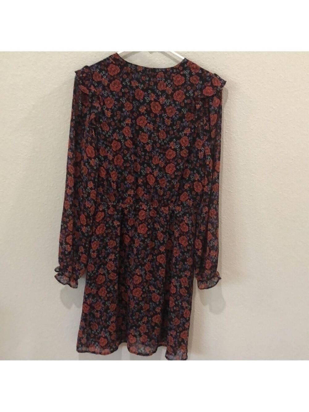 𝅺BANANA Republic Size S long sleeve dress.  Fall winter lined floral NWT - Picture 6 of 7